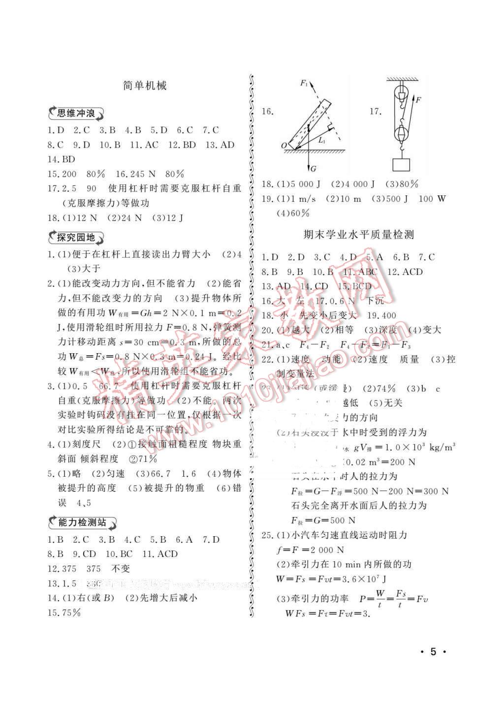 2016年初中卷行知天下八年級(jí)物理下冊(cè) 第5頁(yè)