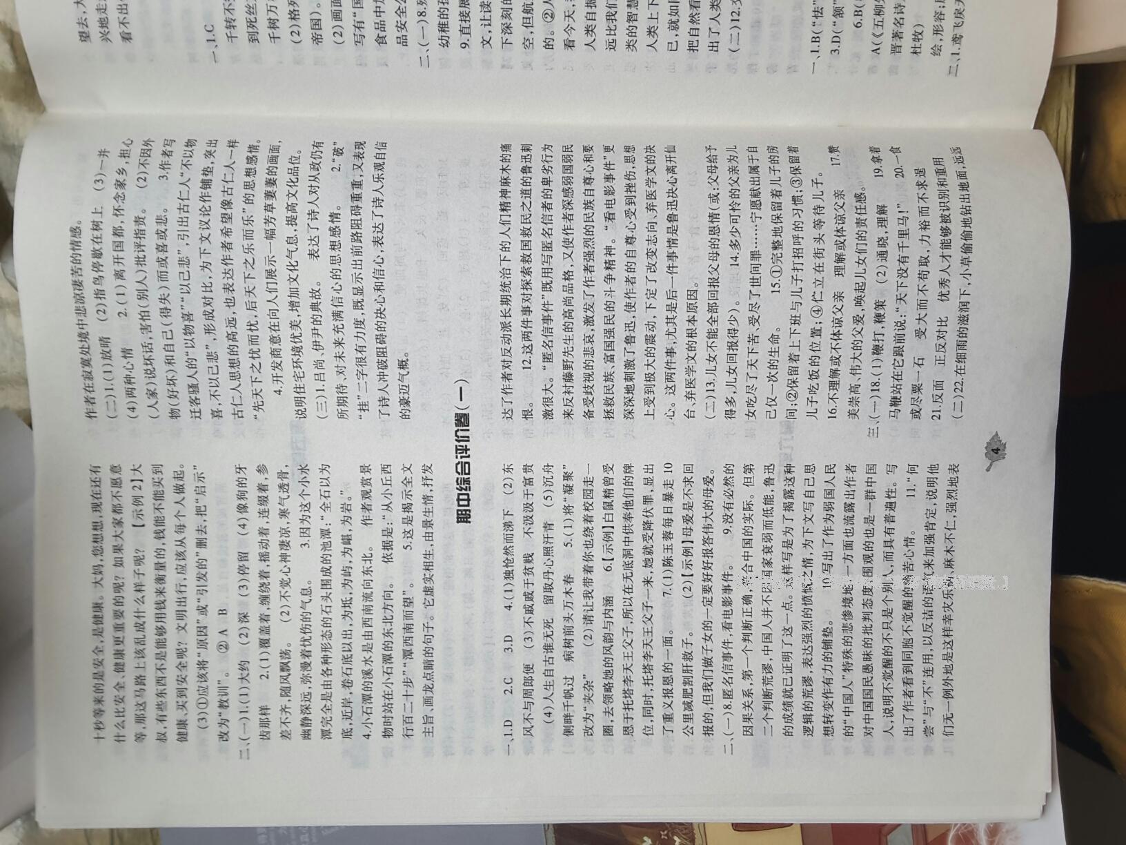 2014年基礎(chǔ)訓(xùn)練八年級語文下冊人教版 第281頁