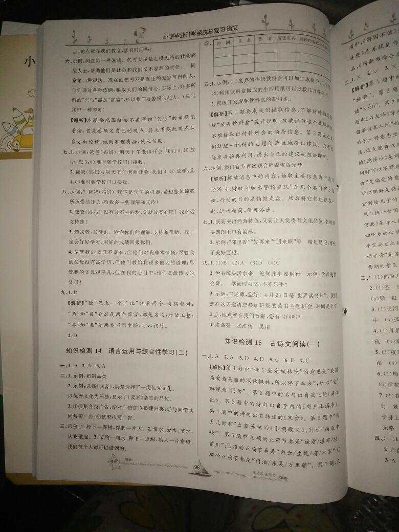 小學(xué)畢業(yè)升學(xué)系統(tǒng)總復(fù)習(xí)語文 第53頁