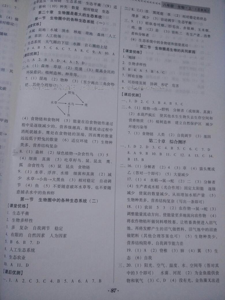 2016年全优点练课计划七年级生物下册苏教版 第13页