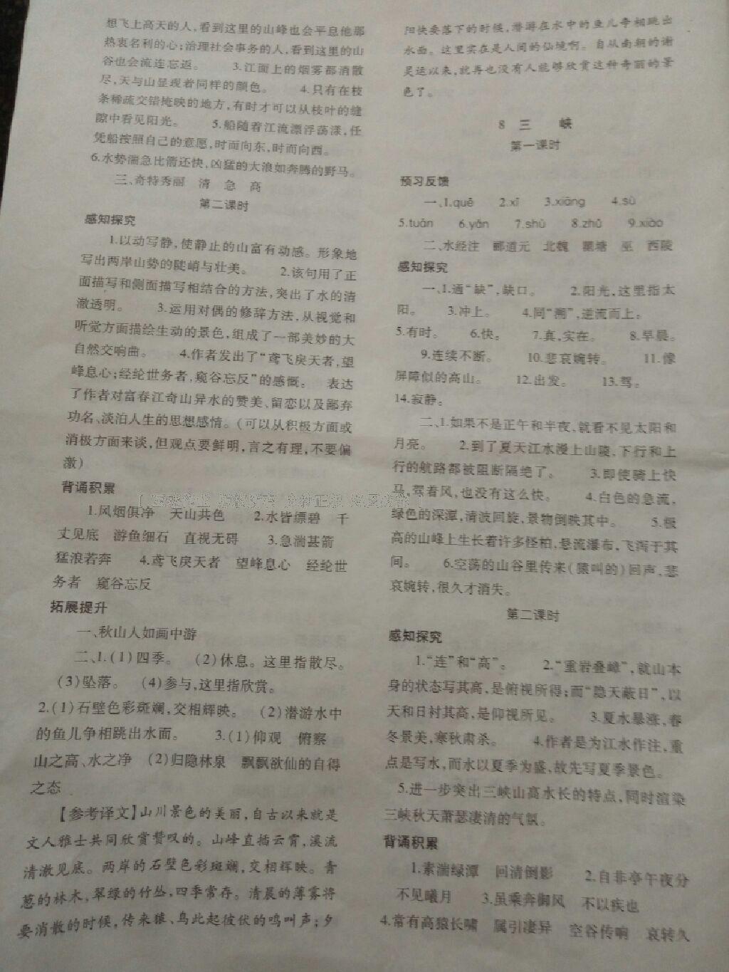 2016年基礎(chǔ)訓(xùn)練八年級語文下冊北師大版河南省內(nèi)使用 第46頁