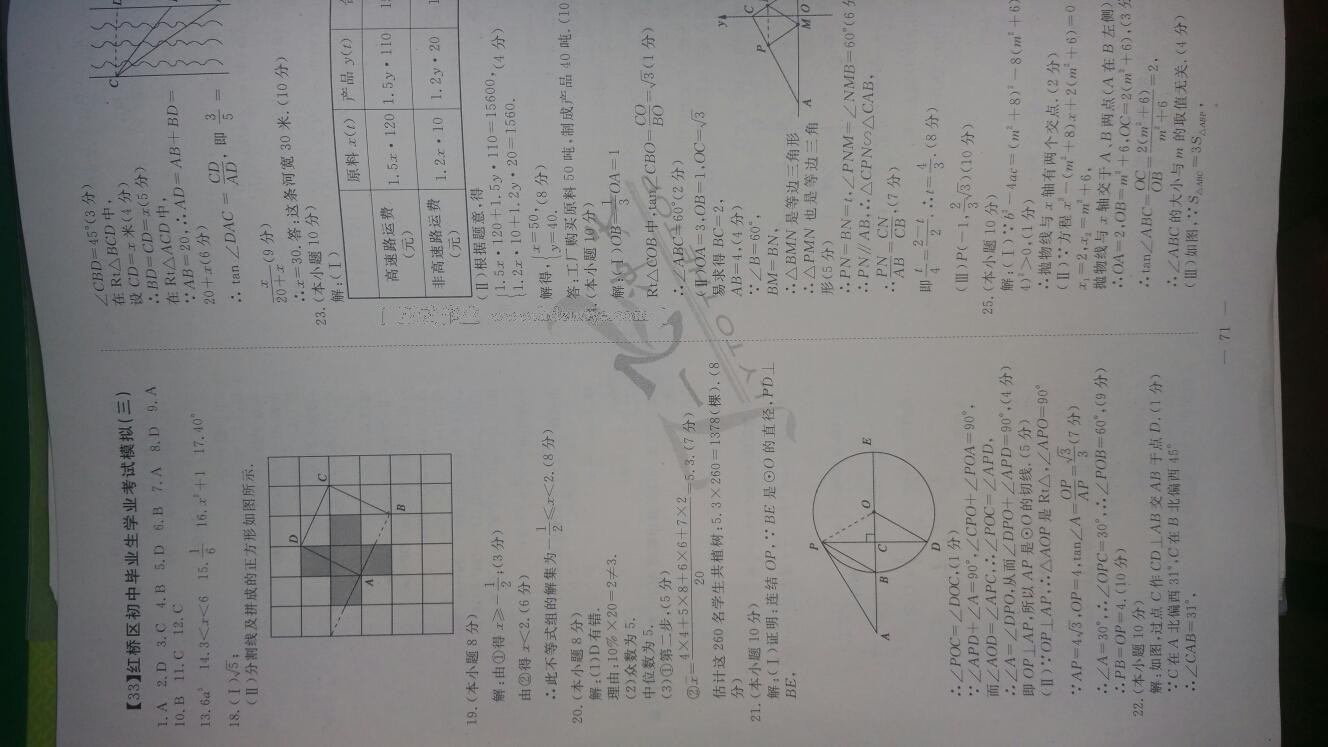 2015年中考必备初中模拟汇编数学 第108页