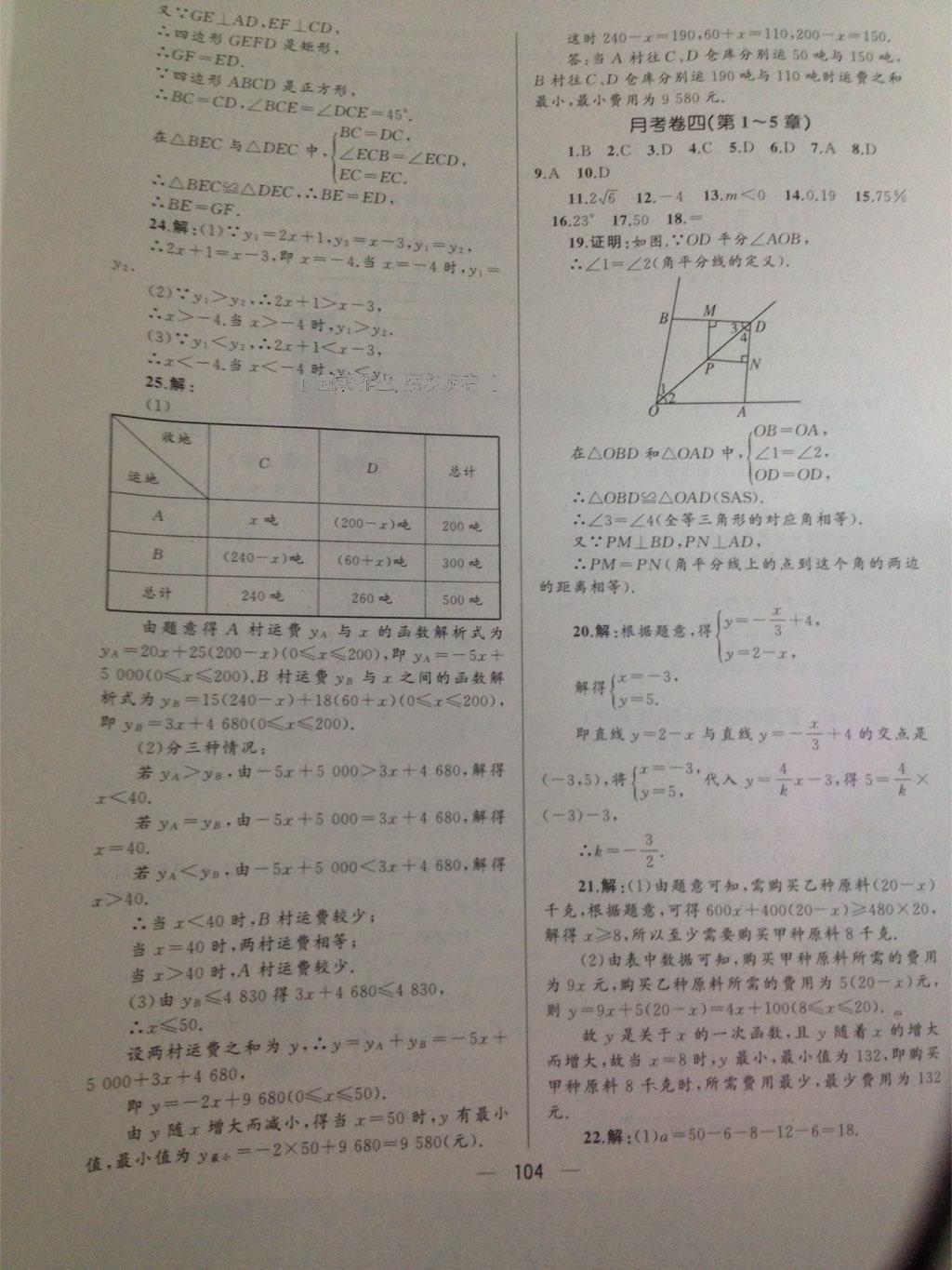 2016年湘教考苑單元測試卷八年級數(shù)學(xué)下冊湘教版 第29頁