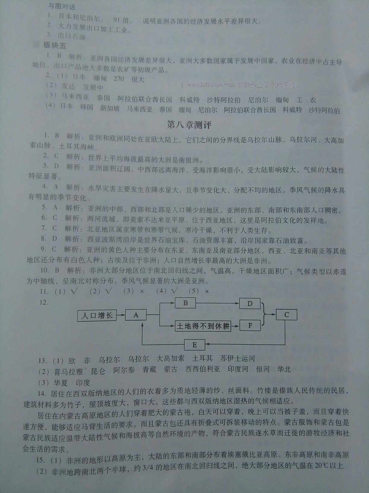 2016年新课程问题解决导学方案七年级地理下册晋教版 第42页