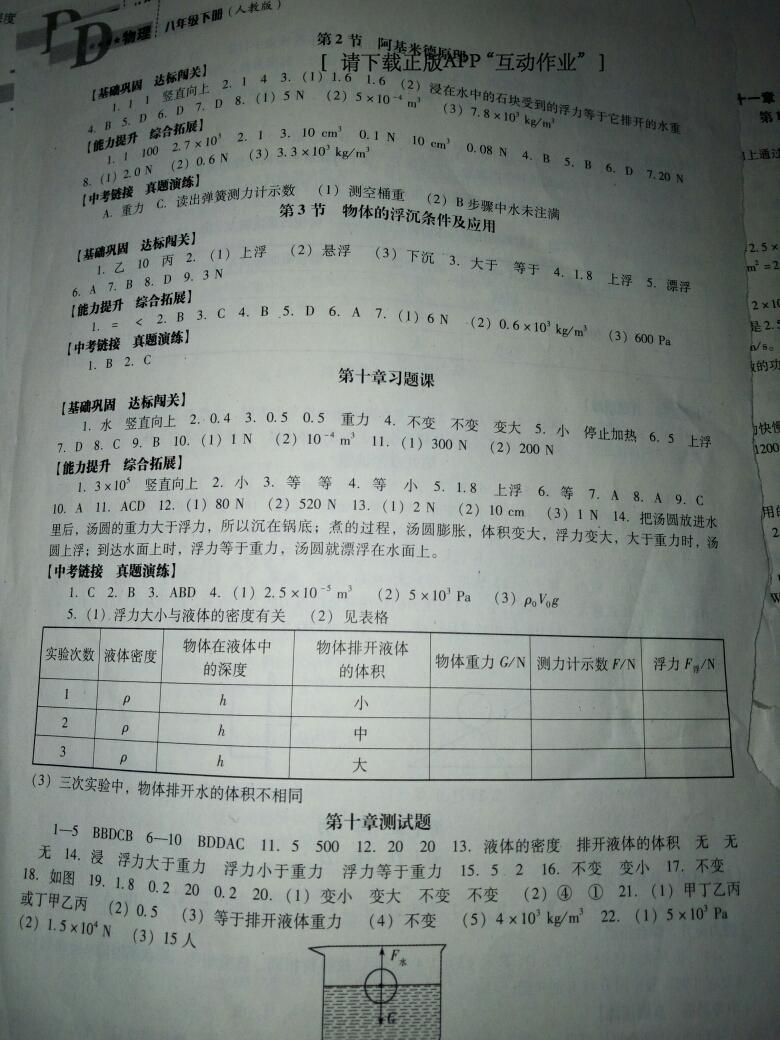 2016年新课程物理能力培养八年级下册人教版D版 第23页