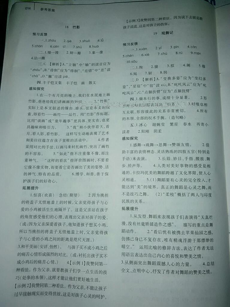 2015年基礎(chǔ)訓(xùn)練七年級語文下冊人教版僅限河南省使用大象出版社 第194頁