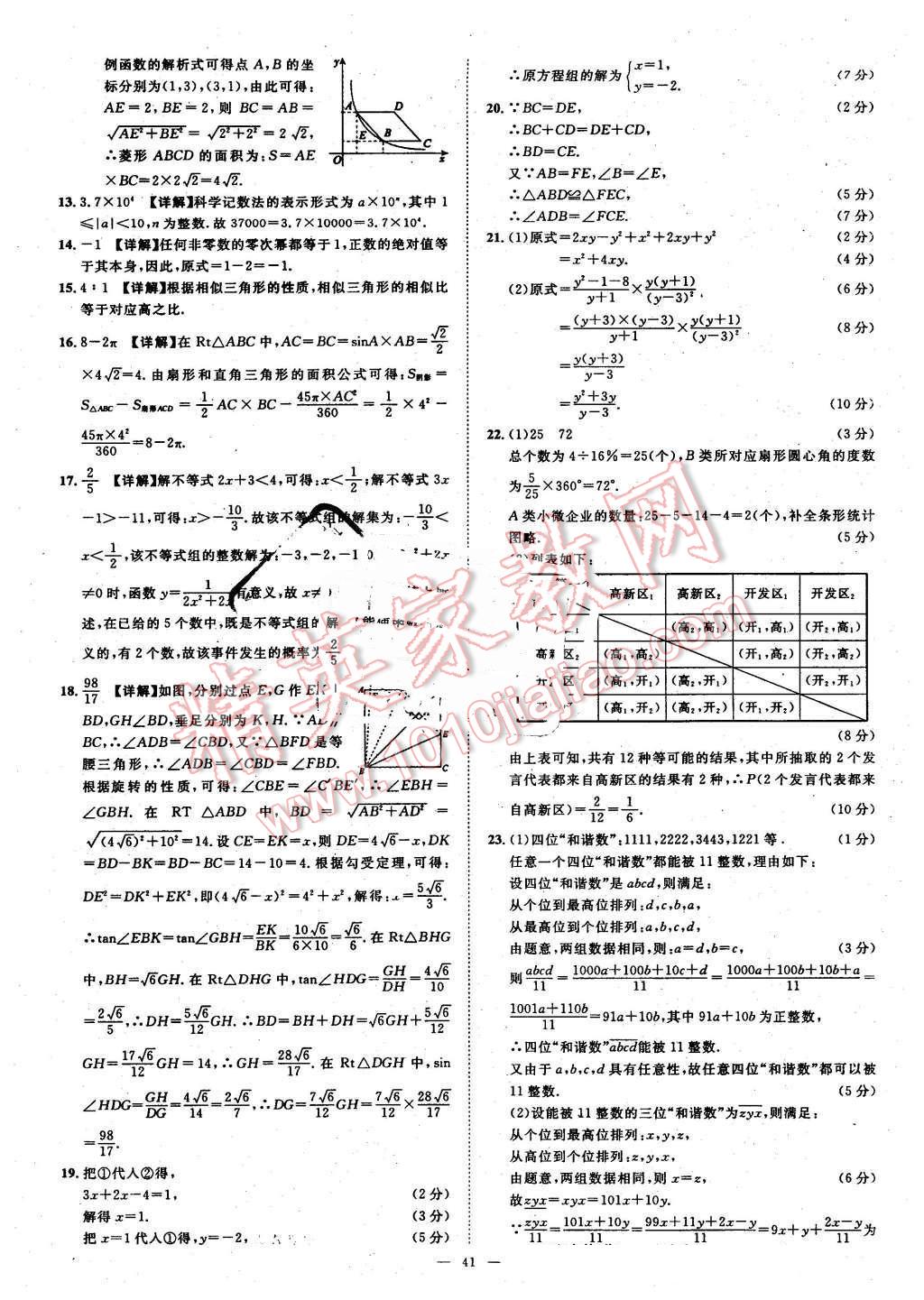 2016年智慧万羽湖北中考全国中考试题荟萃数学 第41页