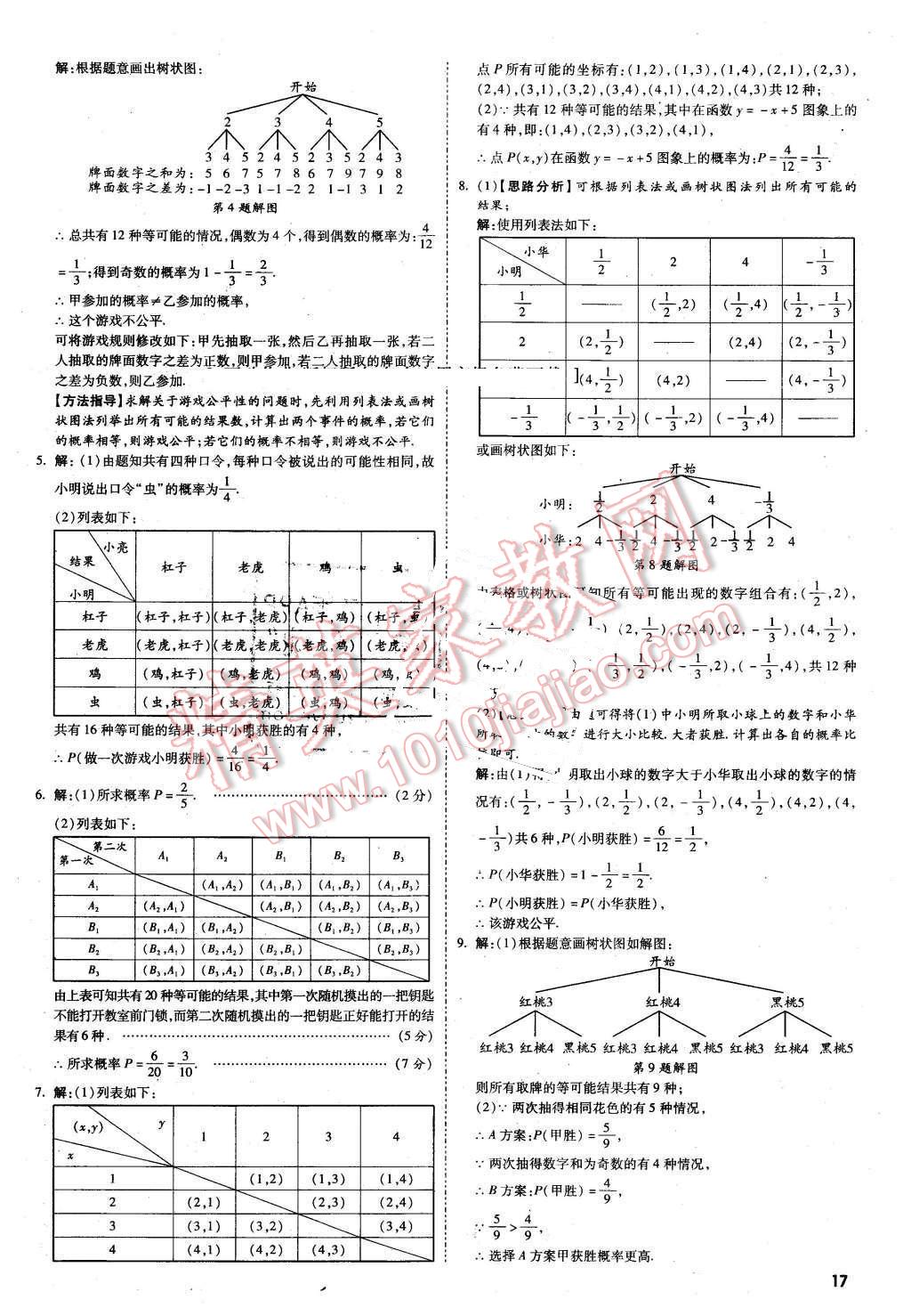 2016年万唯教育陕西中考试题研究题型专项训练数学第9年第9版 第17页