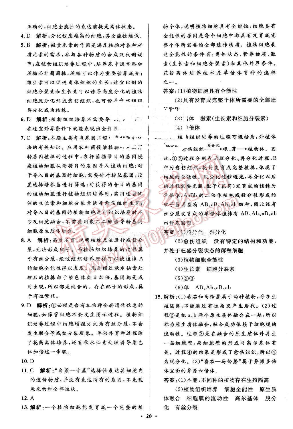 2016年高中同步測(cè)控優(yōu)化設(shè)計(jì)生物選修3人教版市場(chǎng)版 第20頁(yè)