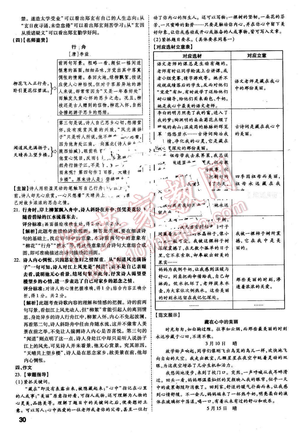 2016年萬(wàn)唯教育陜西中考預(yù)測(cè)卷終極預(yù)測(cè)8套卷語(yǔ)文第12年第12版 第25頁(yè)