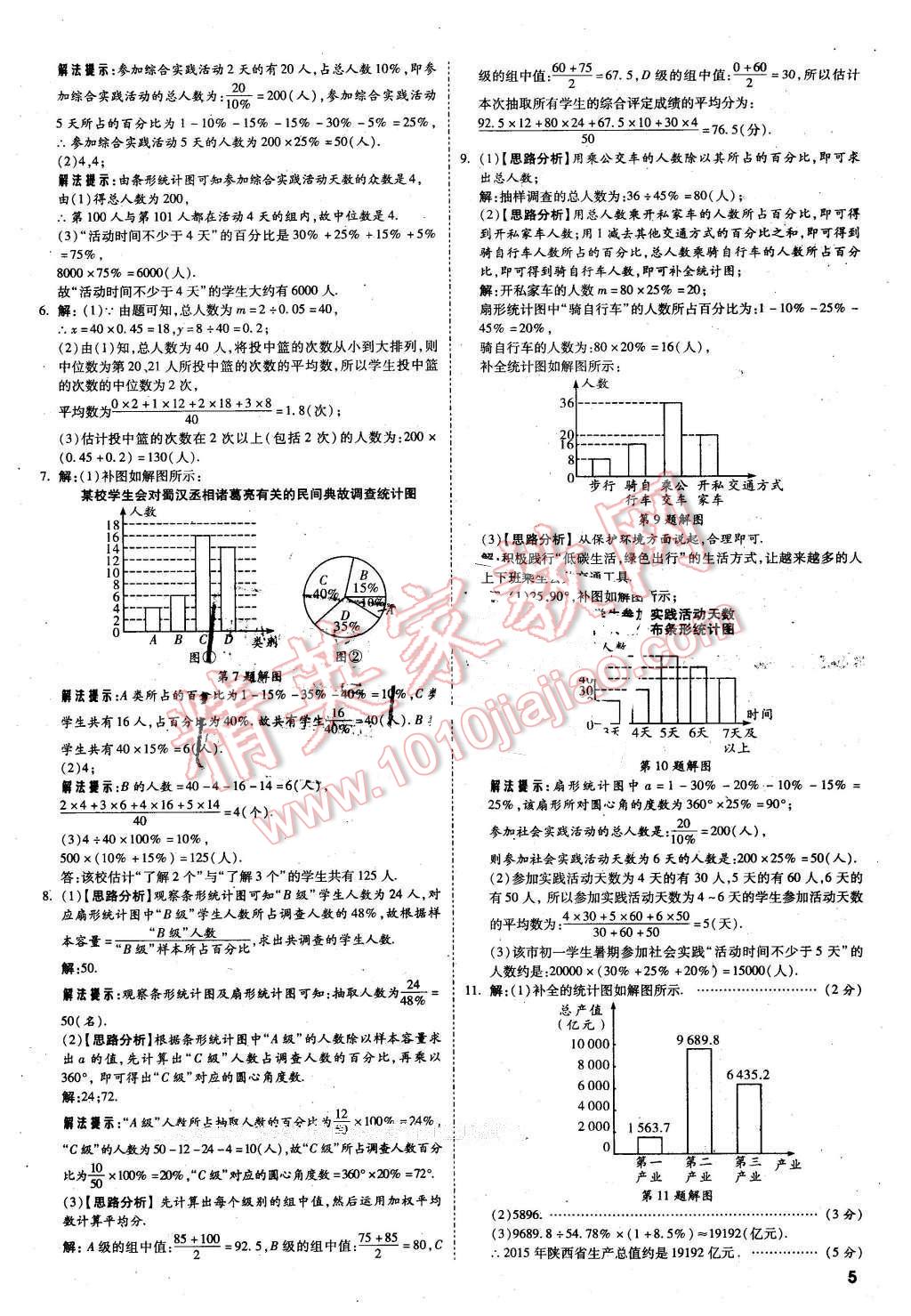 2016年万唯教育陕西中考试题研究题型专项训练数学第9年第9版 第5页