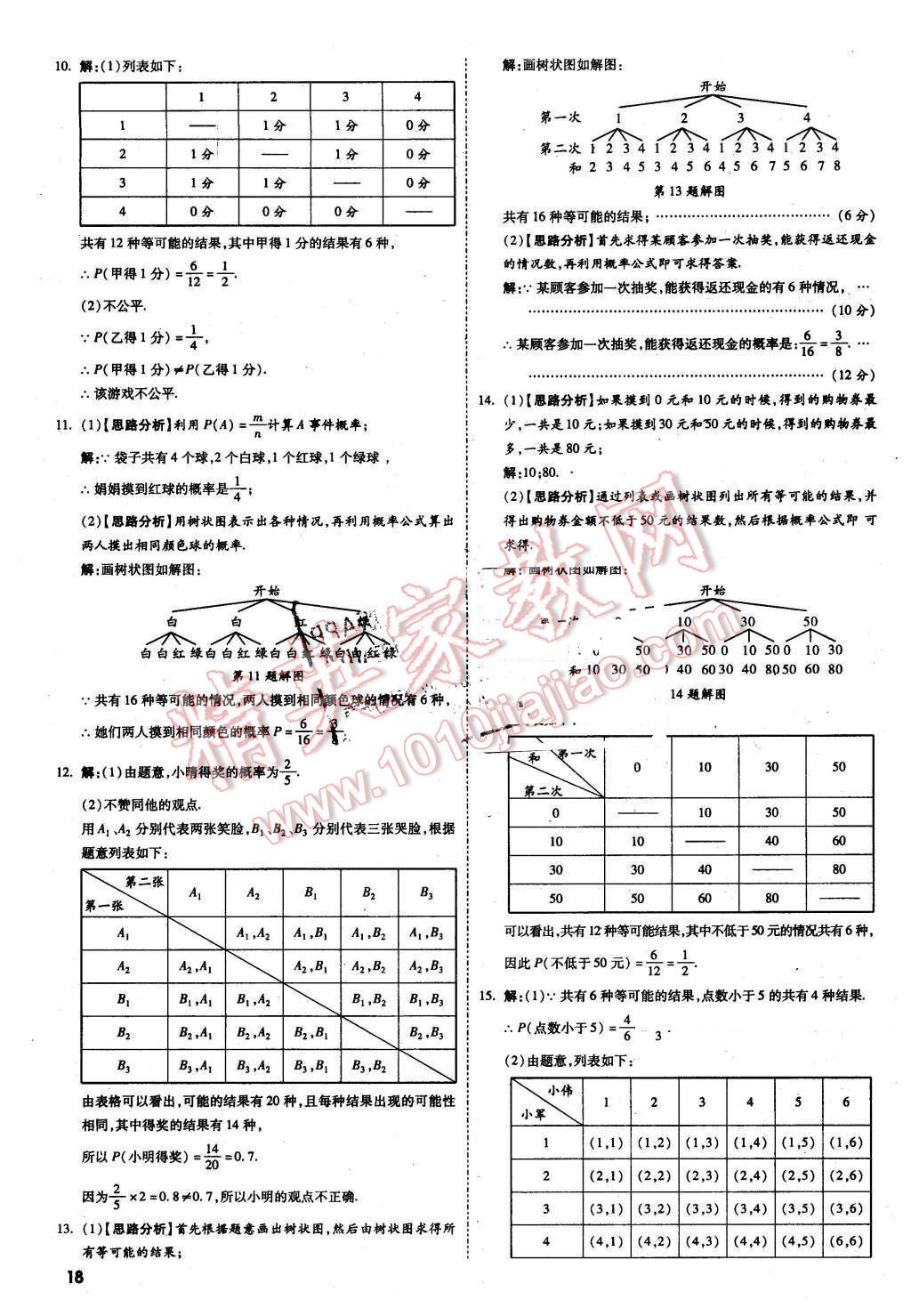 2016年万唯教育陕西中考试题研究题型专项训练数学第9年第9版 第18页