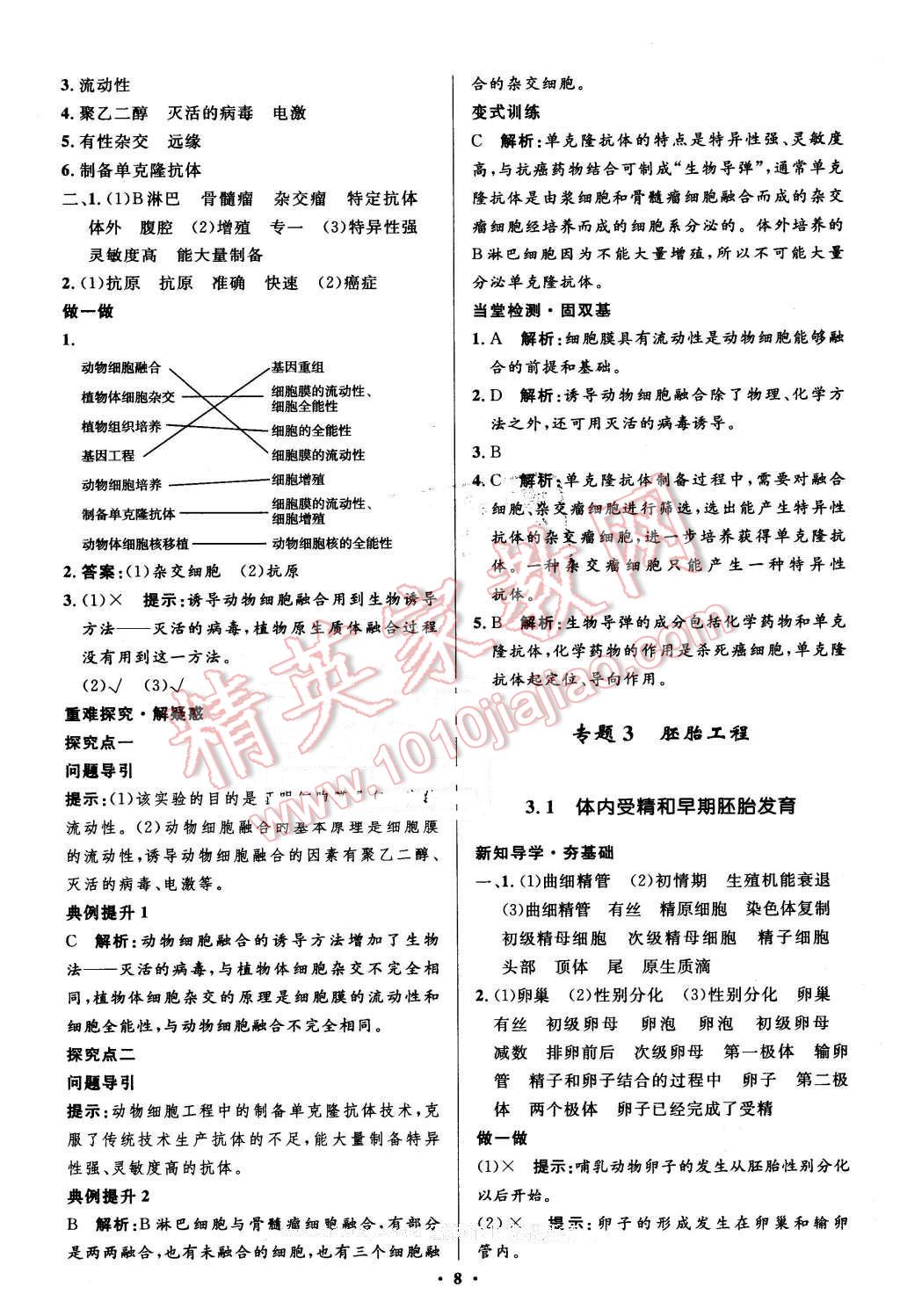 2016年高中同步測控優(yōu)化設(shè)計生物選修3人教版市場版 第8頁