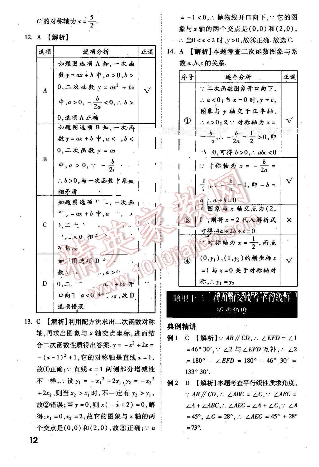 2016年萬唯教育陜西中考試題研究選擇題與填空題數(shù)學(xué)第9年第9版 第12頁