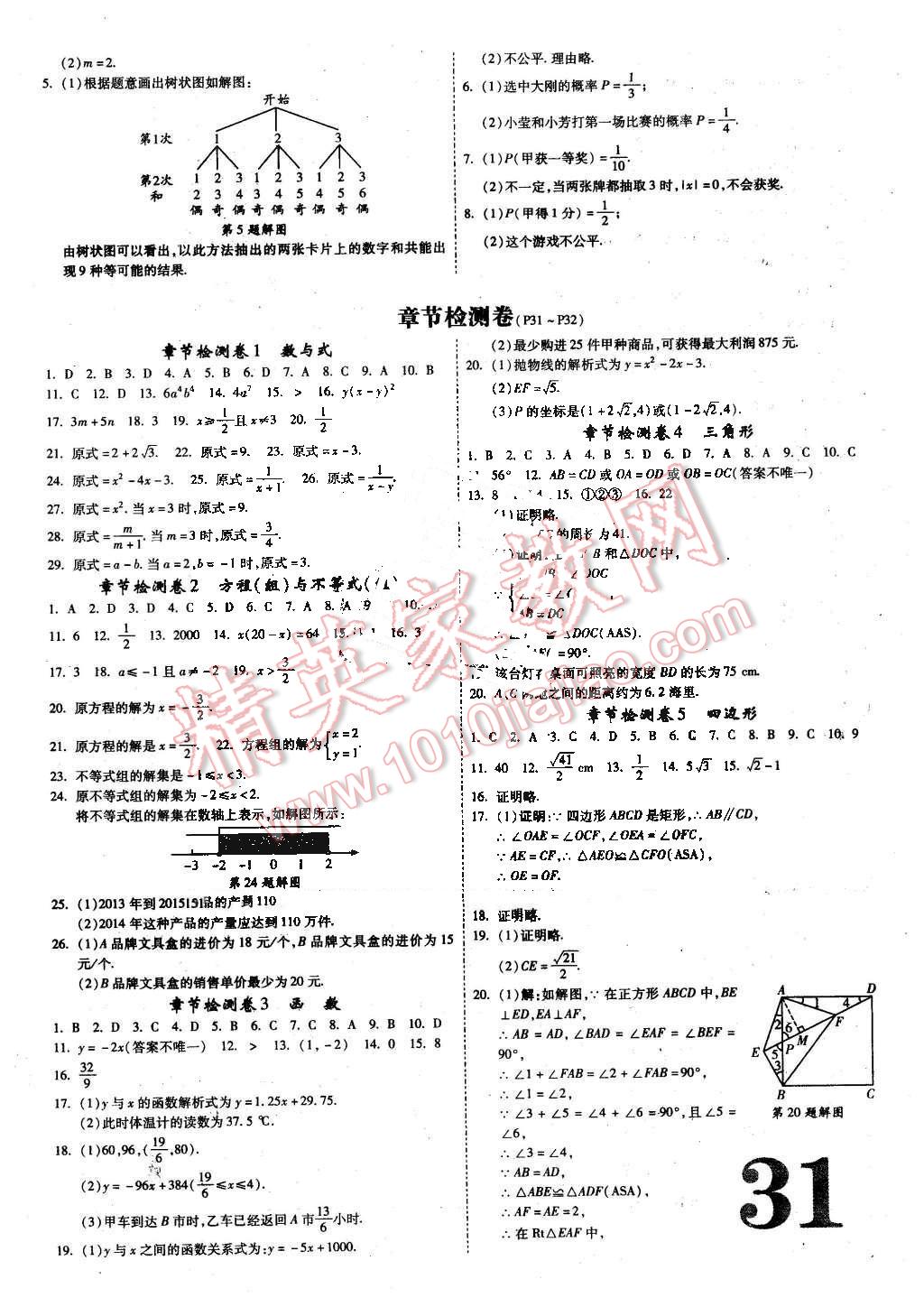 2016年陕西中考面对面数学 第31页