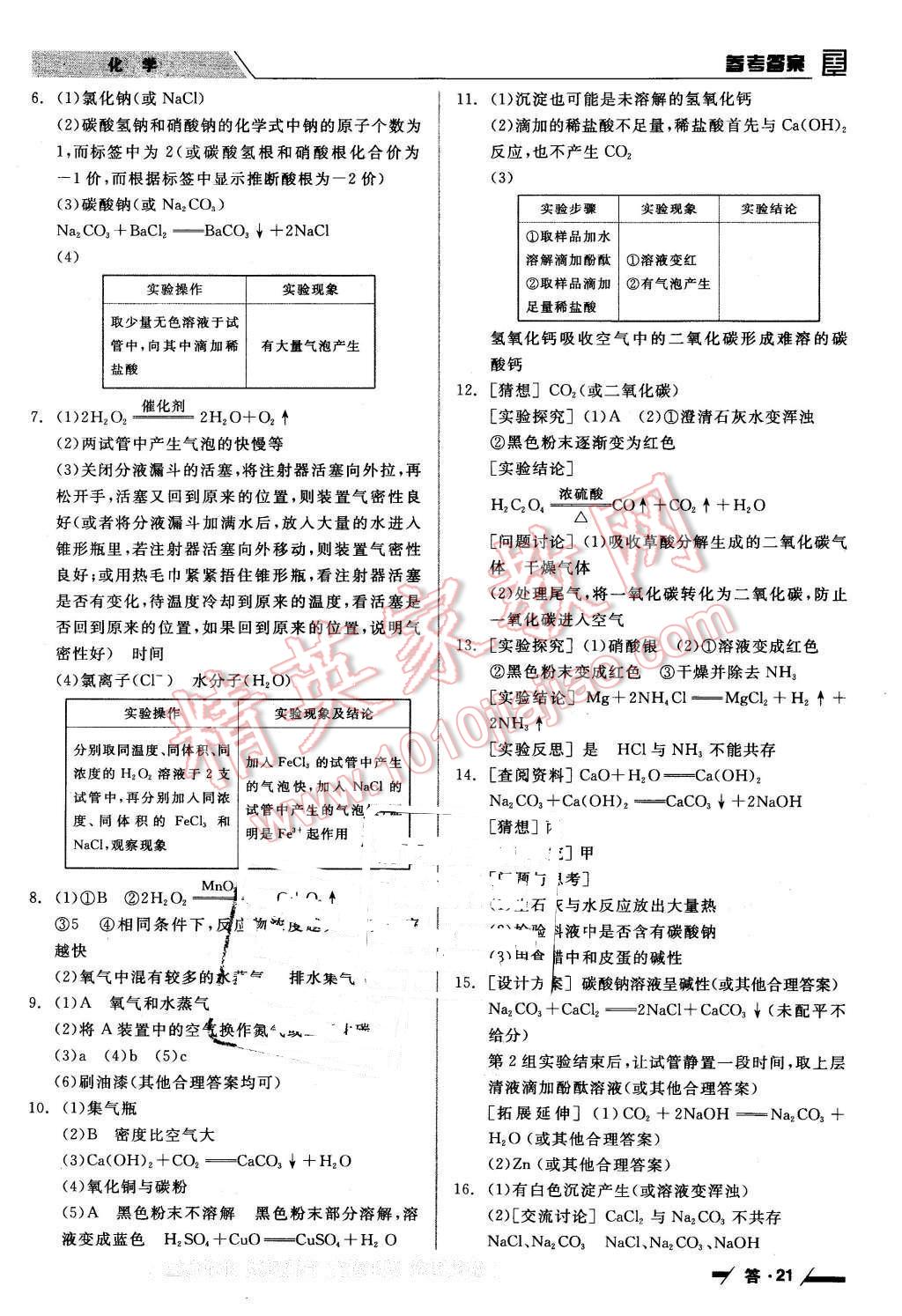 2016年全品中考復(fù)習(xí)方案化學(xué)包頭 第21頁(yè)