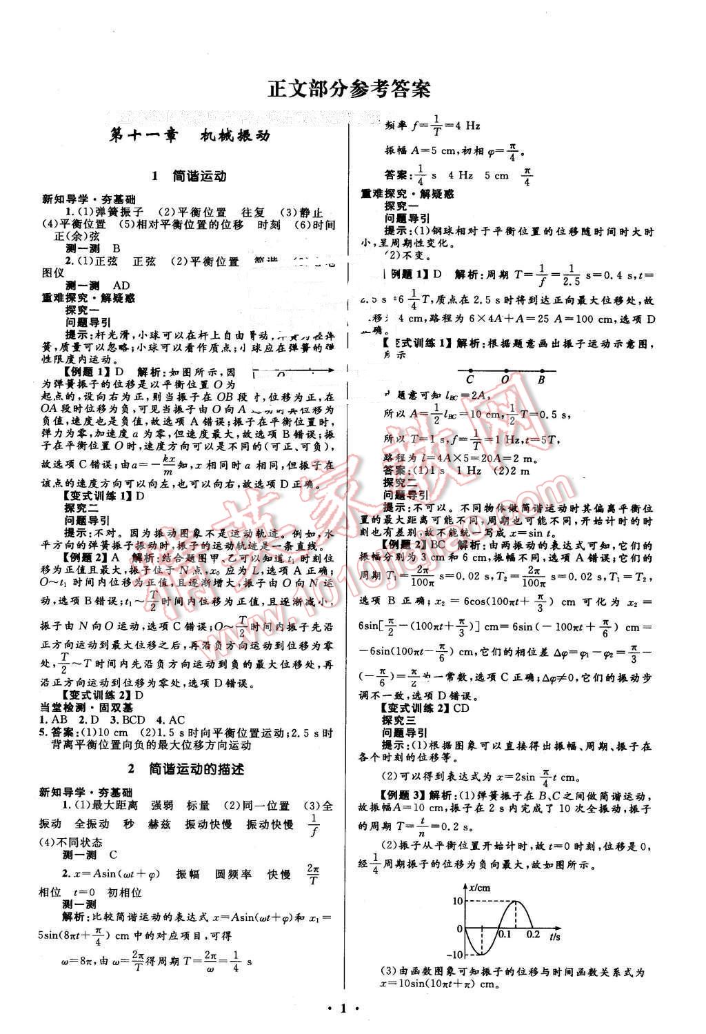 2016年高中同步測(cè)控優(yōu)化設(shè)計(jì)物理選修3-4人教版市場(chǎng)版 第1頁(yè)