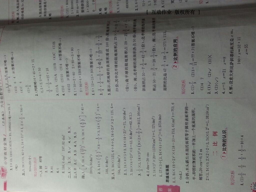 2014年小學教材全解六年級數(shù)學下冊北師大版 第21頁