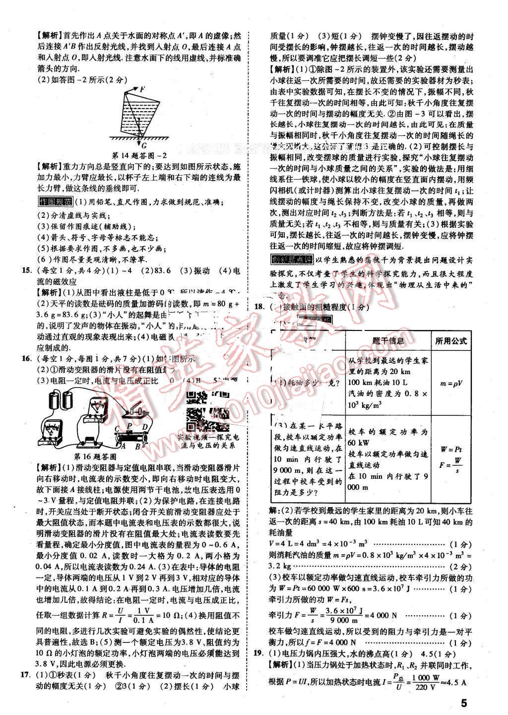 2016年萬(wàn)唯教育陜西中考預(yù)測(cè)卷終極預(yù)測(cè)8套卷物理第12年第12版 第2頁(yè)