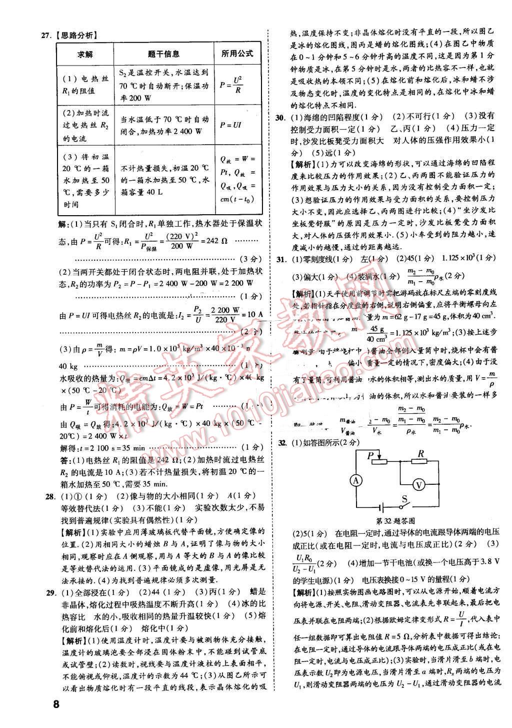 2016年萬(wàn)唯教育撫本鐵遼葫中考預(yù)測(cè)卷終極預(yù)測(cè)8套卷物理第12年第12版 第7頁(yè)