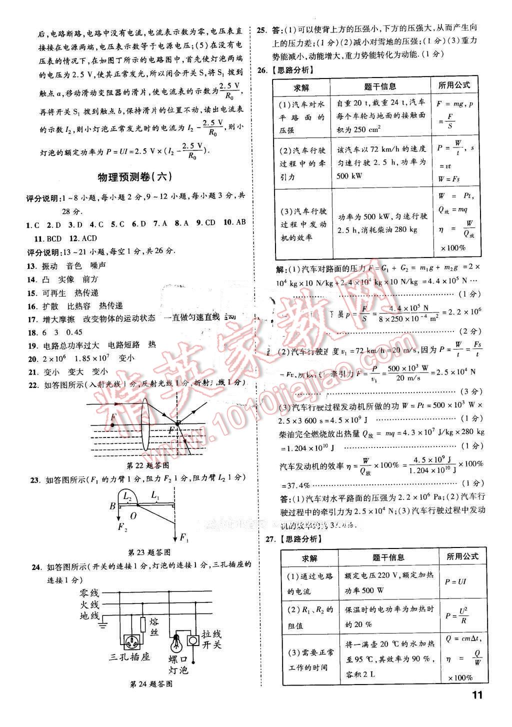 2016年萬唯教育撫本鐵遼葫中考預(yù)測(cè)卷終極預(yù)測(cè)8套卷物理第12年第12版 第10頁