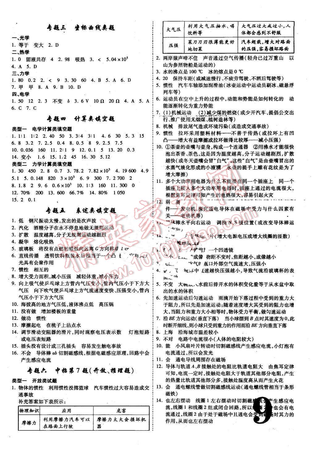 2016年河南中考面對(duì)面物理第12年第12版 第9頁