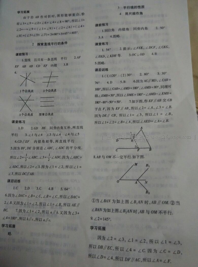 2015年基礎(chǔ)訓(xùn)練七年級數(shù)學下冊大象出版社 第11頁