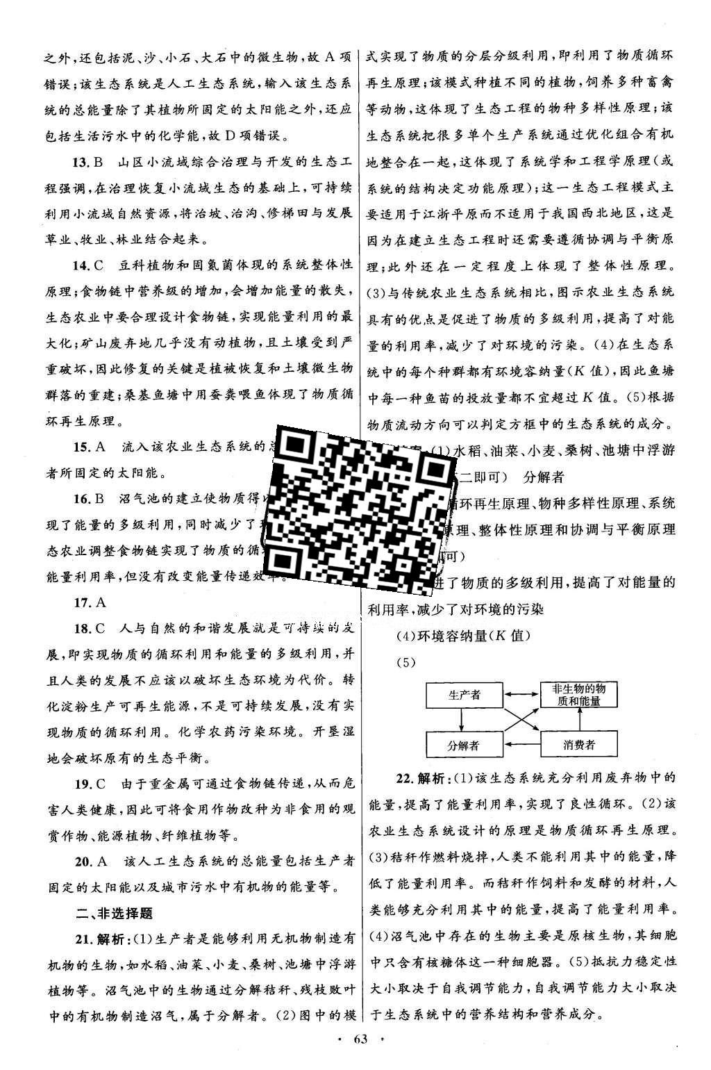 2016年高中同步測控優(yōu)化設(shè)計生物選修3人教版 專題檢測答案第49頁