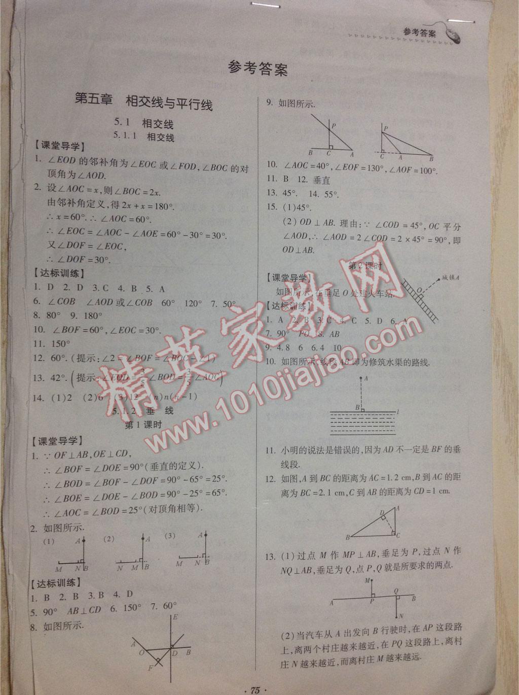 2016年家庭作业七年级数学下册人教版贵州科技出版社 第11页