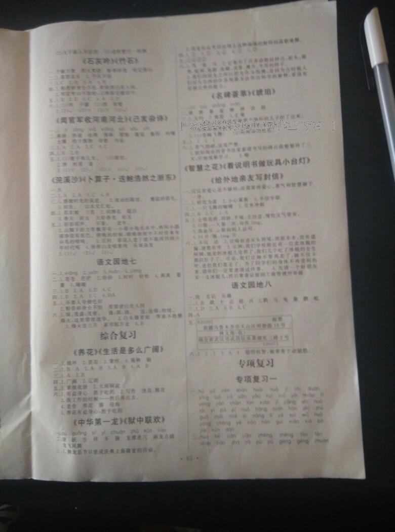 2015年能力培養(yǎng)與測(cè)試六年級(jí)語(yǔ)文下冊(cè)人教版 第13頁(yè)