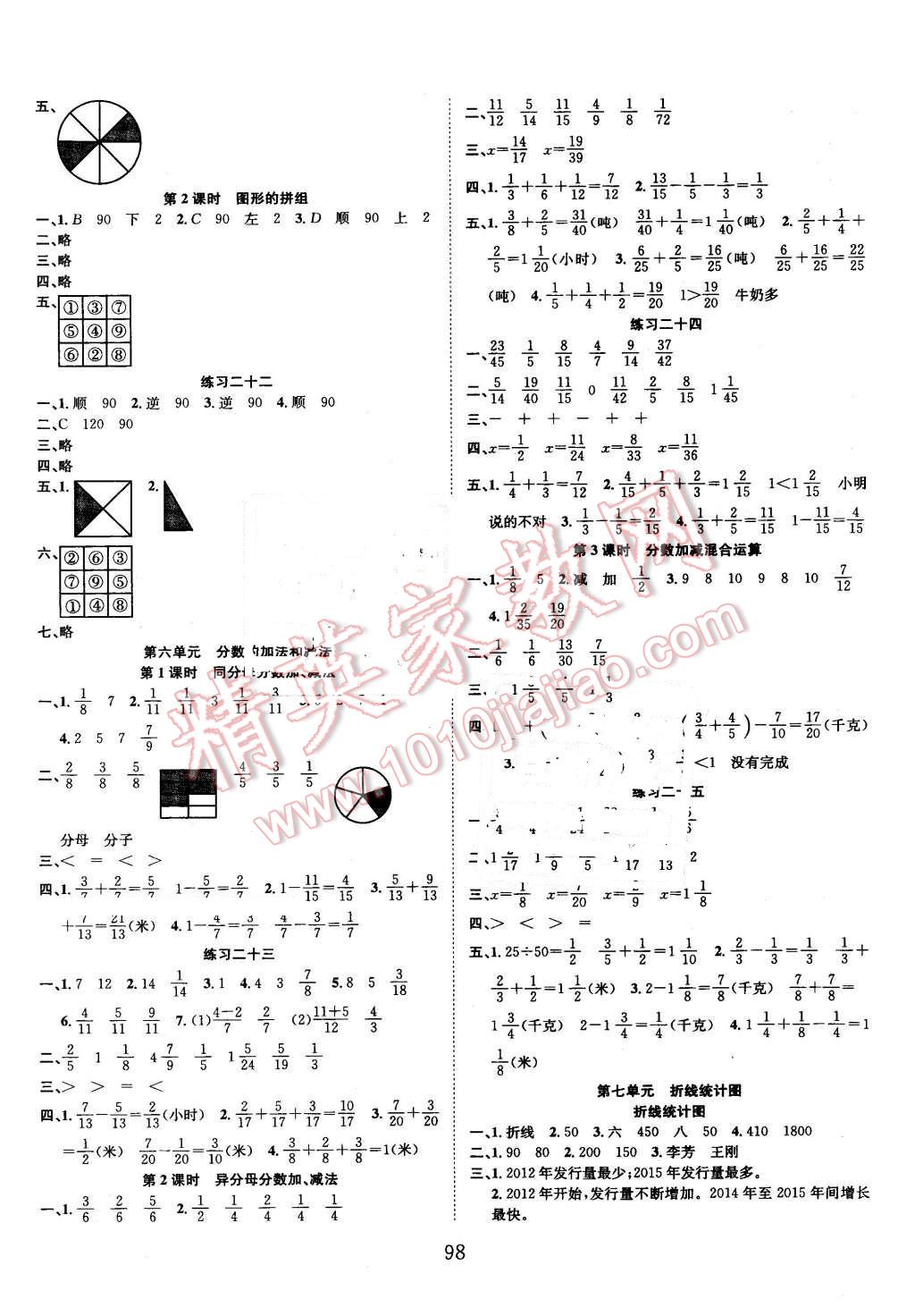 2016年新经典练与测五年级数学下册人教版 第6页