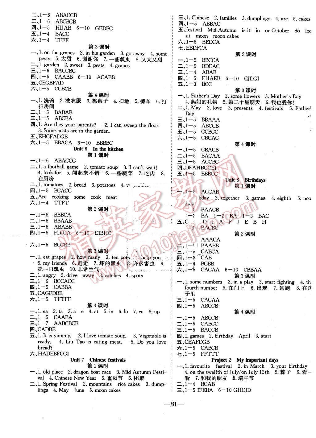 2016年快樂(lè)學(xué)習(xí)隨堂練五年級(jí)英語(yǔ)下冊(cè)譯林版 第3頁(yè)