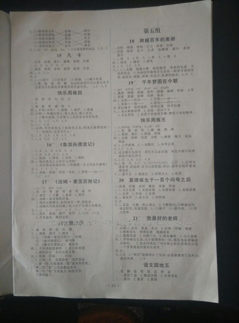 2015年能力培養(yǎng)與測(cè)試六年級(jí)語(yǔ)文下冊(cè)人教版 第11頁(yè)