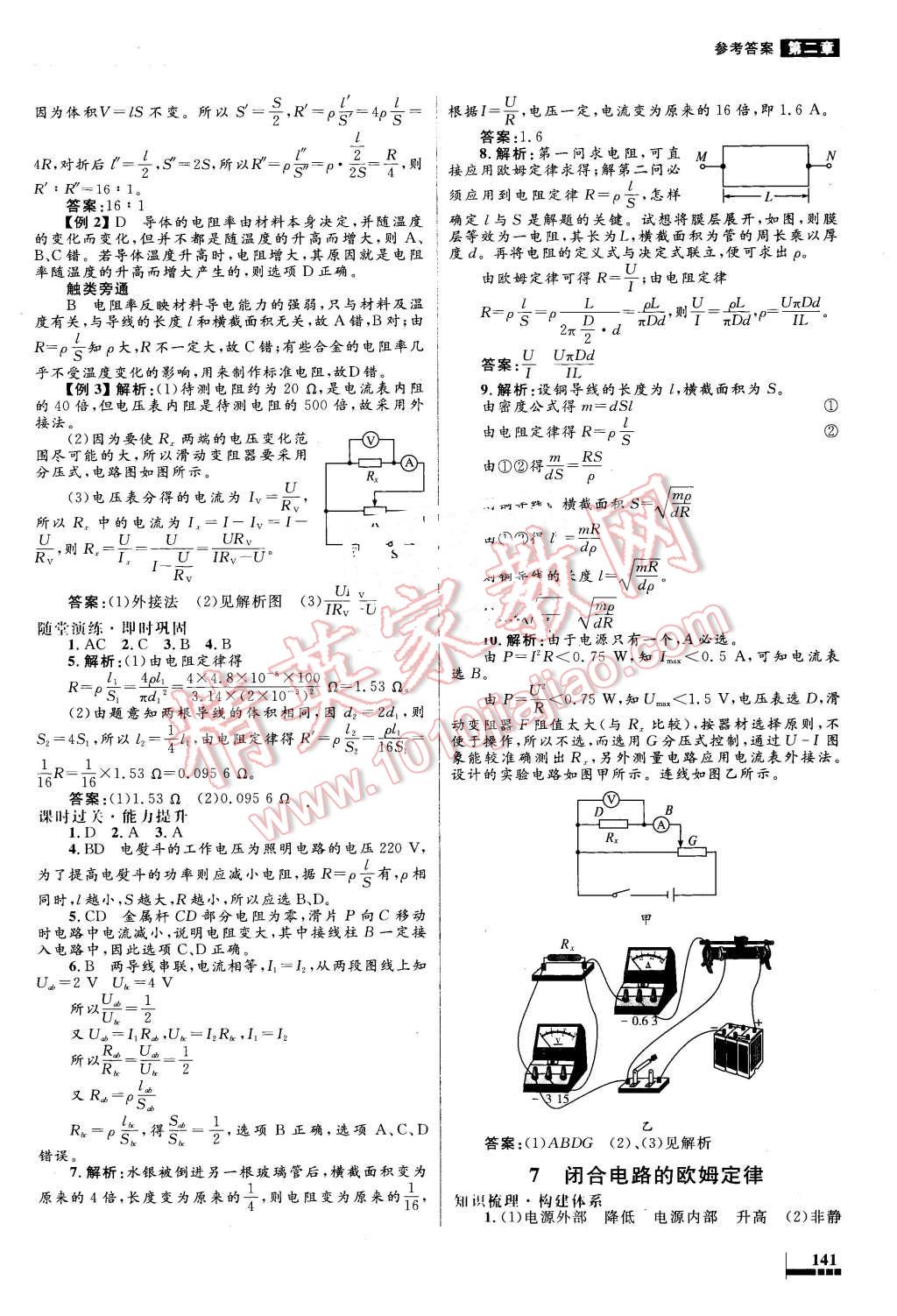 2016年高中同步測(cè)控優(yōu)化設(shè)計(jì)物理選修3-1人教版 第16頁