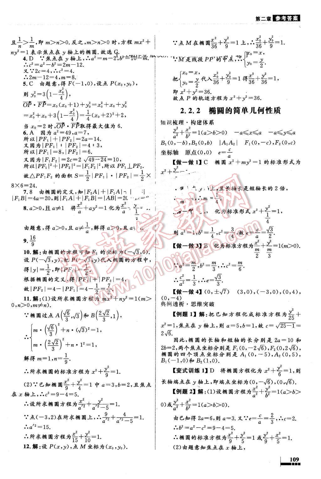 2016年高中同步測(cè)控優(yōu)化設(shè)計(jì)數(shù)學(xué)選修2-1人教A版 第11頁(yè)