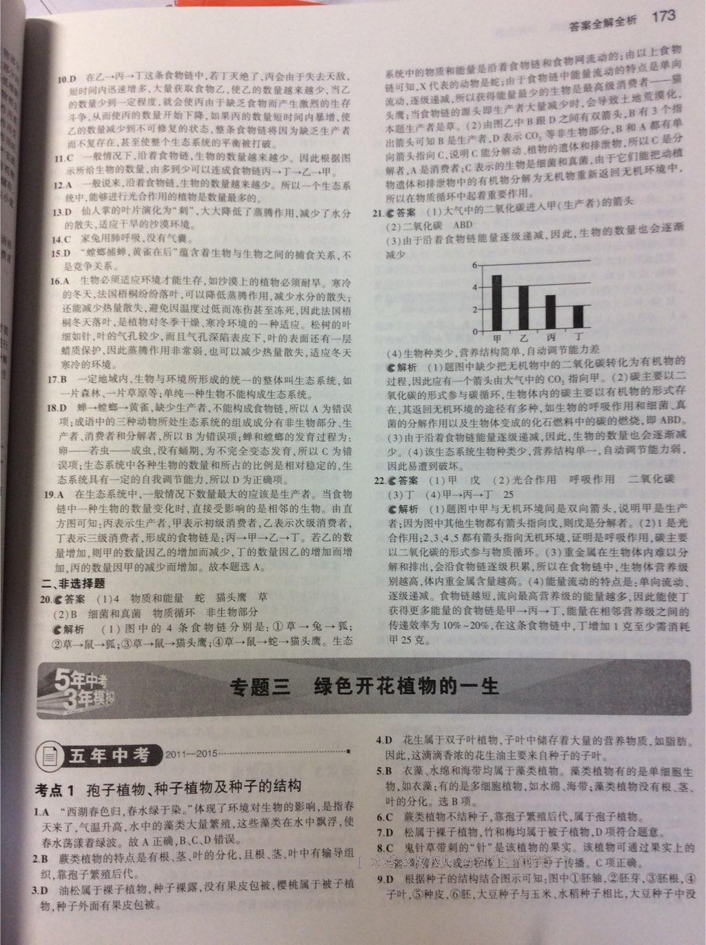 2016年5年中考3年模拟中考生物 第18页