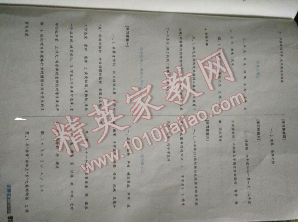 2016年新課標(biāo)小學(xué)生學(xué)習(xí)實踐園地六年級語文下冊人教版 第7頁