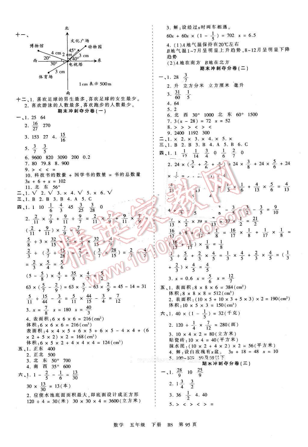 2016年王朝霞考点梳理时习卷五年级数学下册北师大版 第7页