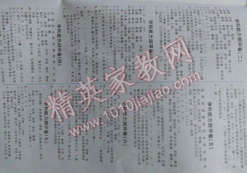 2016年能力培養(yǎng)與測試五年級語文下冊人教版 第7頁