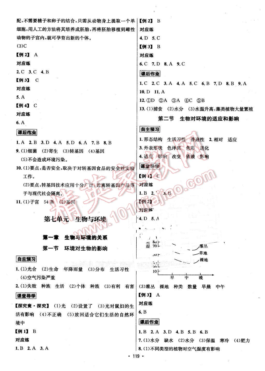 2016年优学名师名题八年级生物下册冀少版 第7页