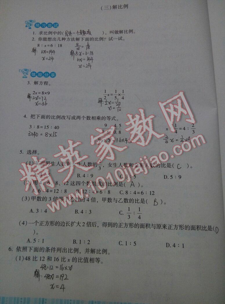 2014年初中基础训练六年级数学下册 第31页