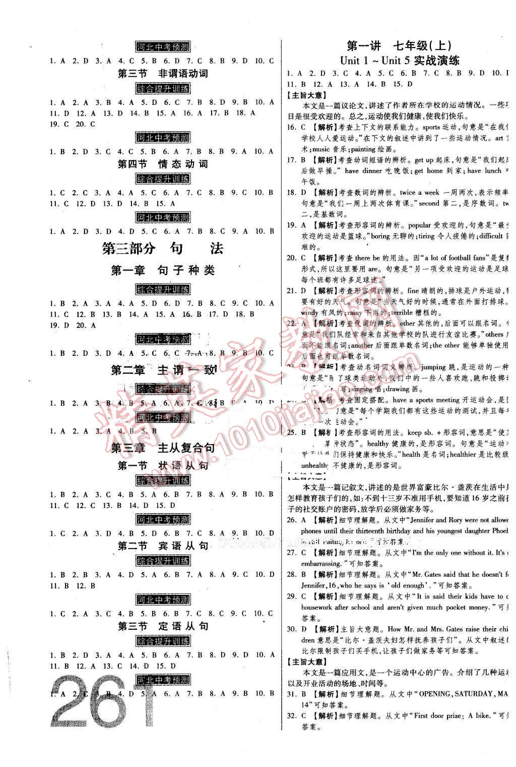 2016年金牌教練贏在燕趙初中總復(fù)習(xí)英語(yǔ)河北中考專用 第5頁(yè)