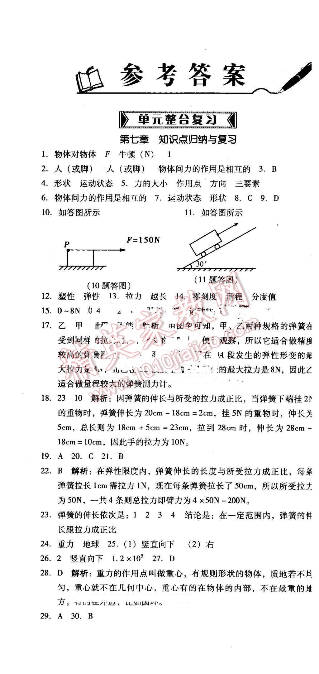 2016年單元加期末復(fù)習(xí)與測試八年級物理下冊人教版吉林專版 第1頁