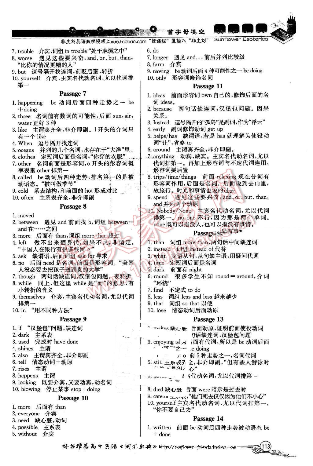 2016年葵花寶典初中英語首字母填空 第2頁