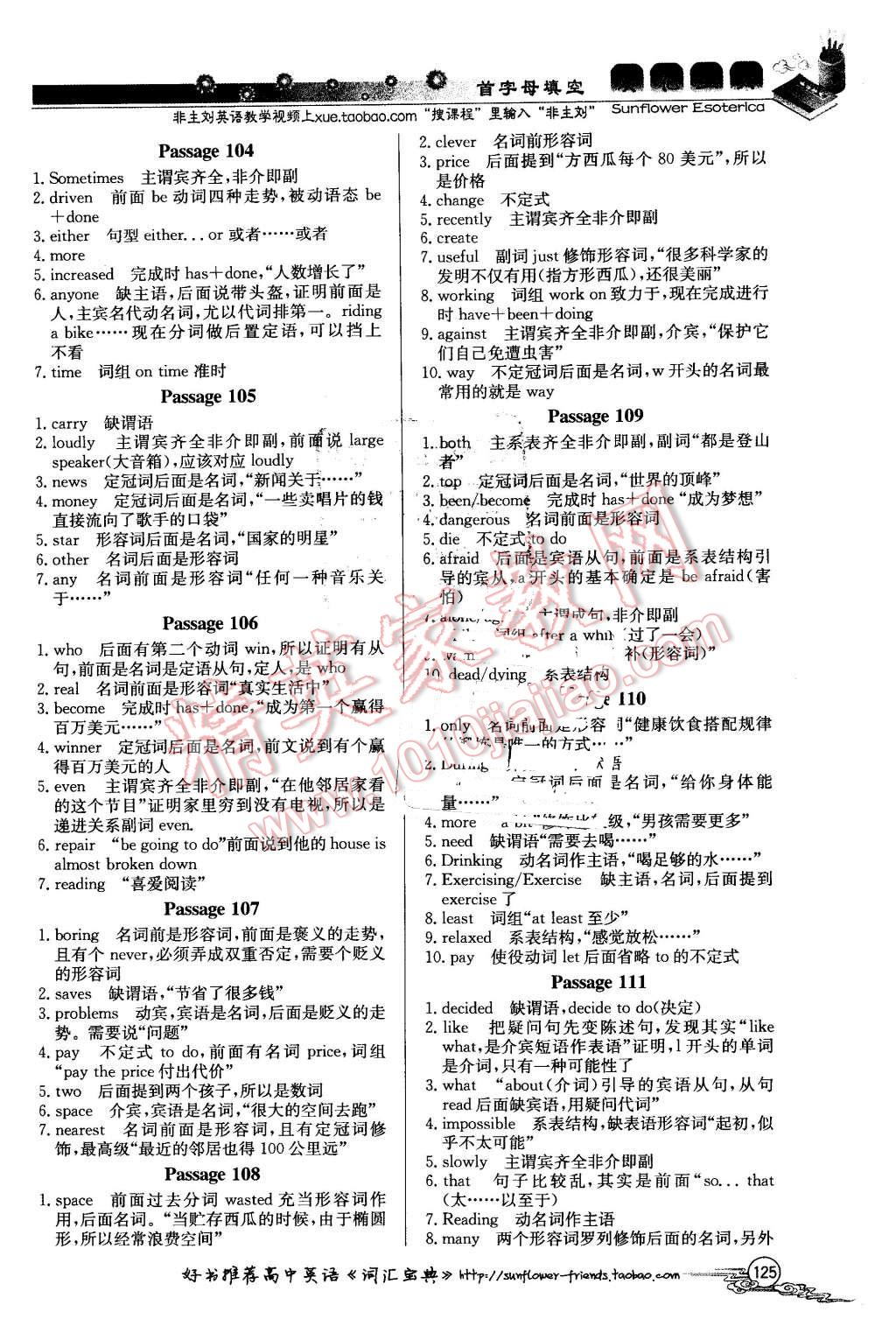 2016年葵花寶典初中英語首字母填空 第14頁