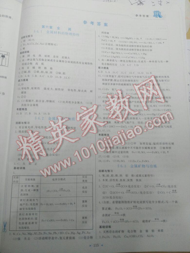 2015年多元評價與素質(zhì)提升九年級化學(xué)下冊科粵版 第11頁