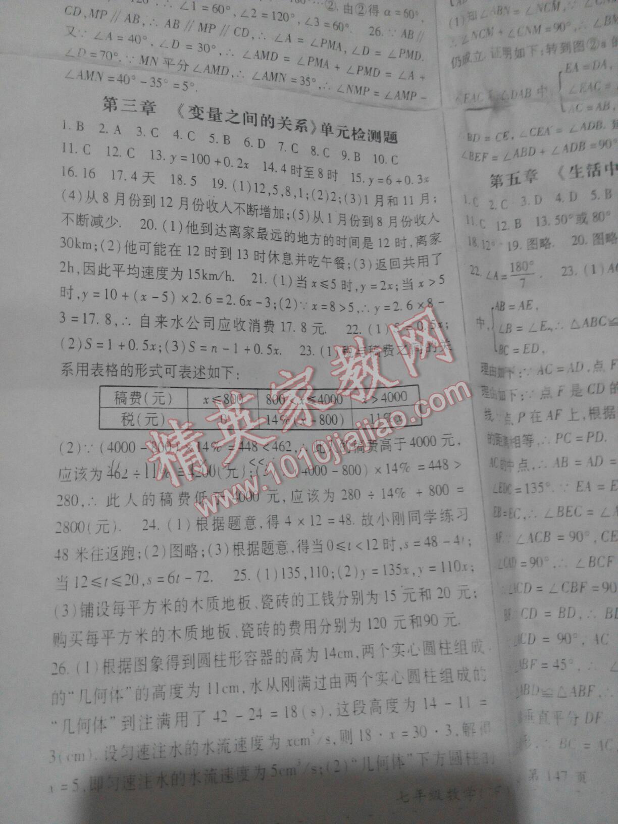 2016年啟航新課堂名校名師同步學(xué)案七年級(jí)數(shù)學(xué)下冊(cè)人教版 第11頁