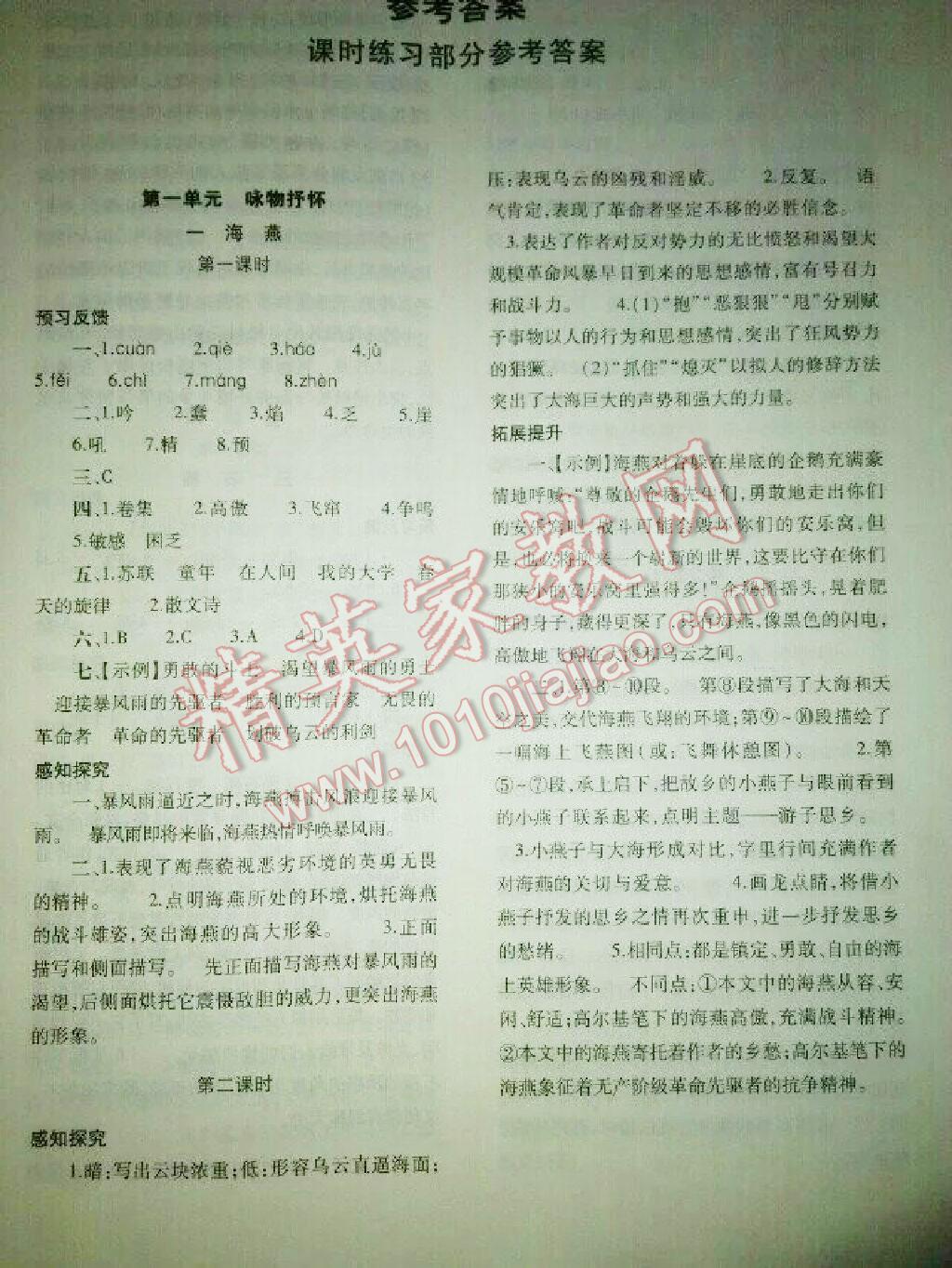 2016年基礎(chǔ)訓(xùn)練八年級(jí)語文下冊(cè)蘇教版河南省內(nèi)使用 第14頁