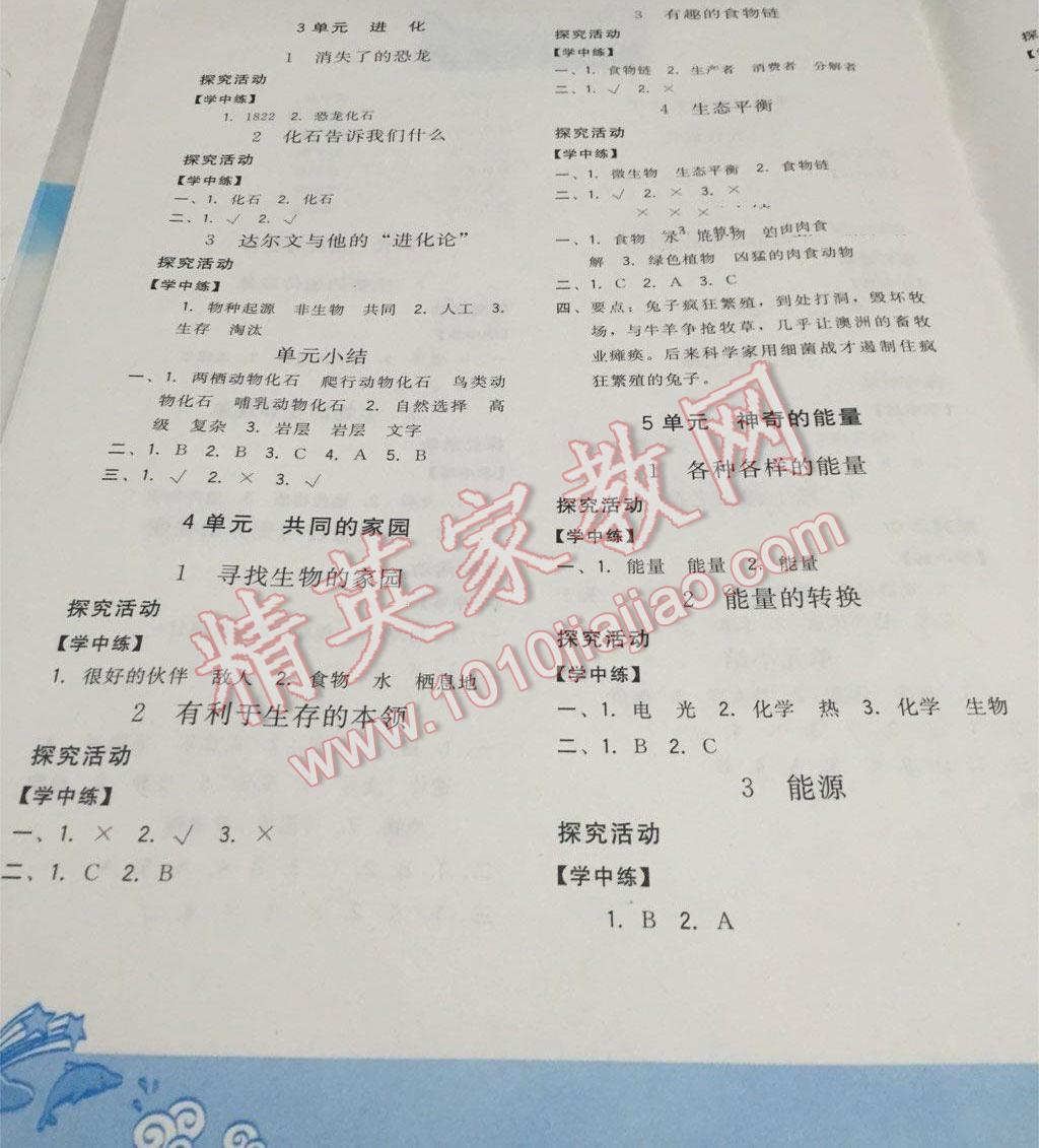 2015年小學(xué)科學(xué)探究手冊(cè)六年級(jí)下冊(cè)蘇教版 第6頁