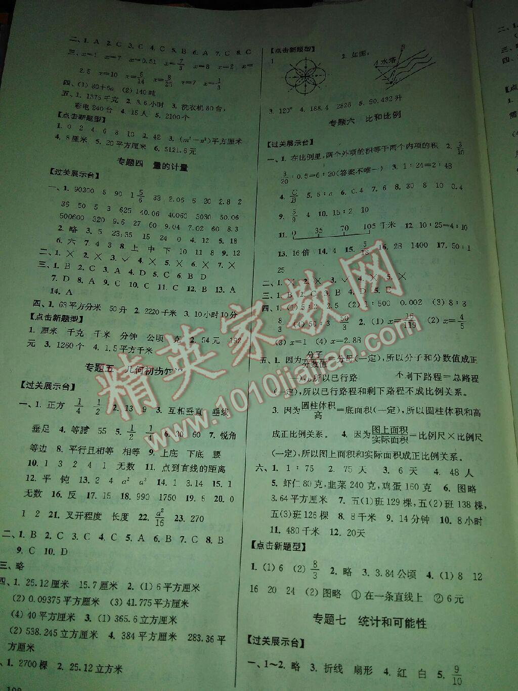 2016年自主创新作业小学毕业总复习一本通数学江苏版 第2页